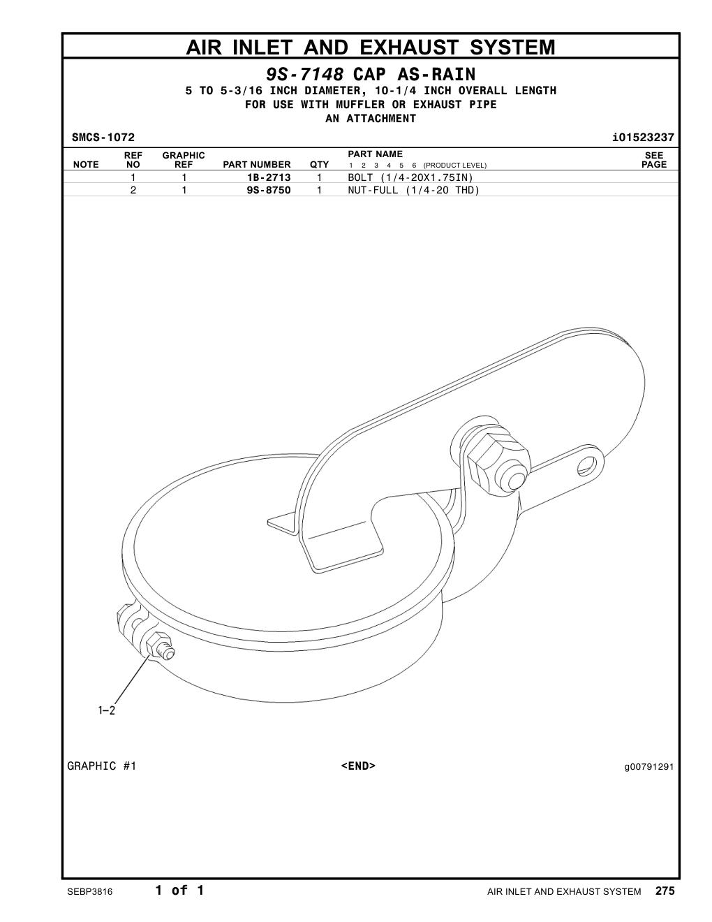 9S-8750 - NUT-FULL (1/4-20-THD)