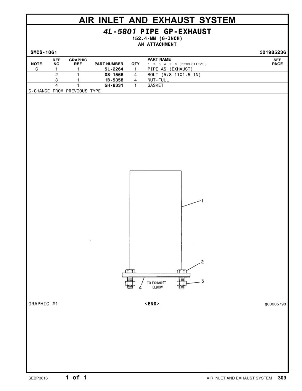 5L-2264 - PIPE AS (EXHAUST)
