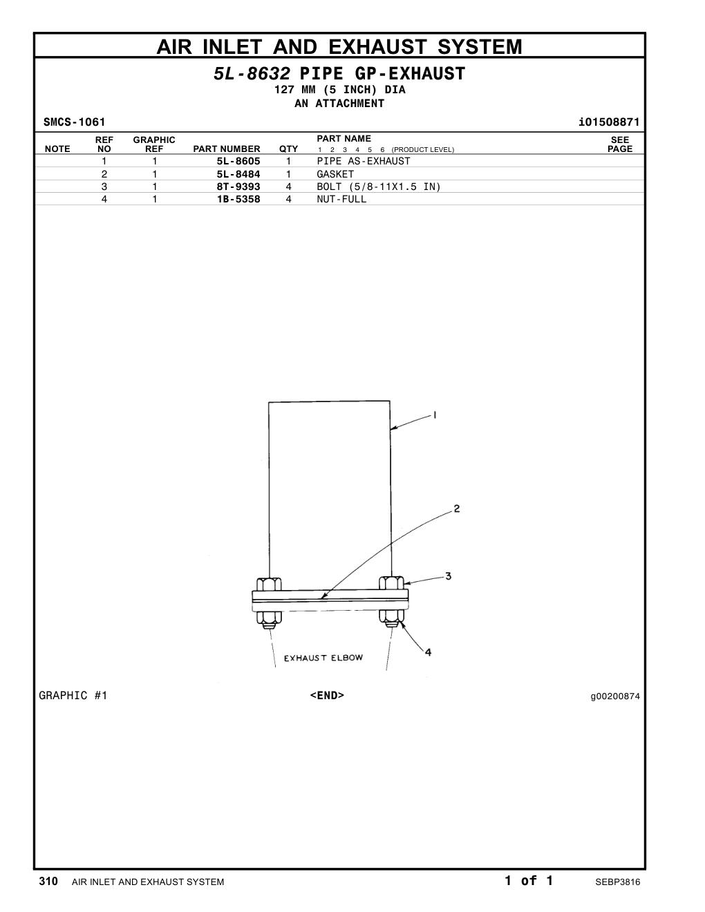 8T-9393 - BOLT (5/8-11X1.5-IN)