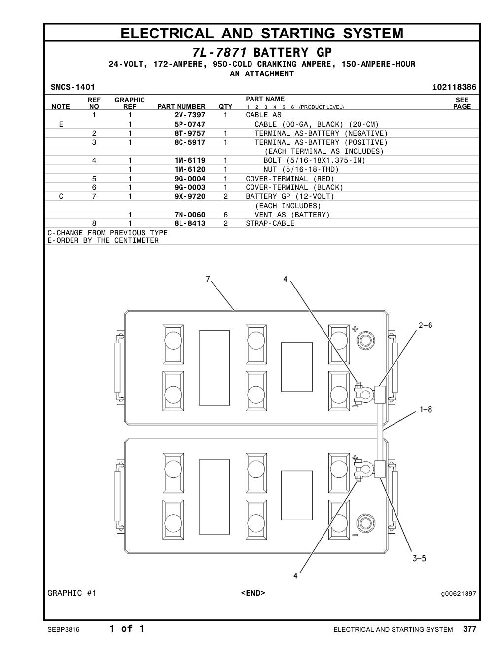 8T-9757 - TERMINAL AS-BATTERY (NEGATIVE)