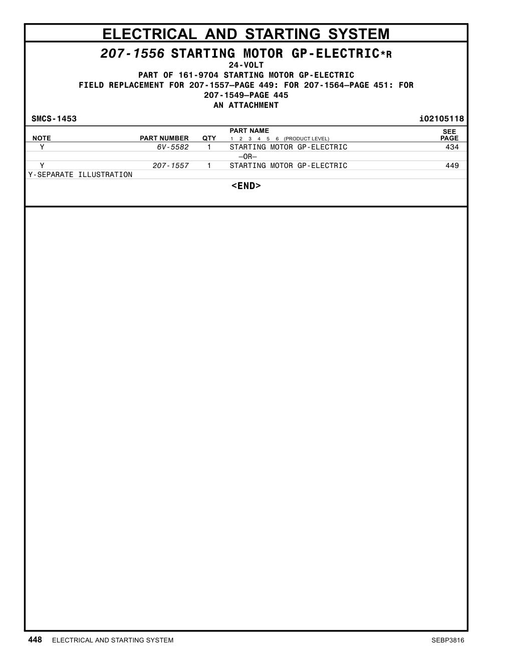 6V-5582 - STARTING MOTOR GP-ELECTRIC –OR–