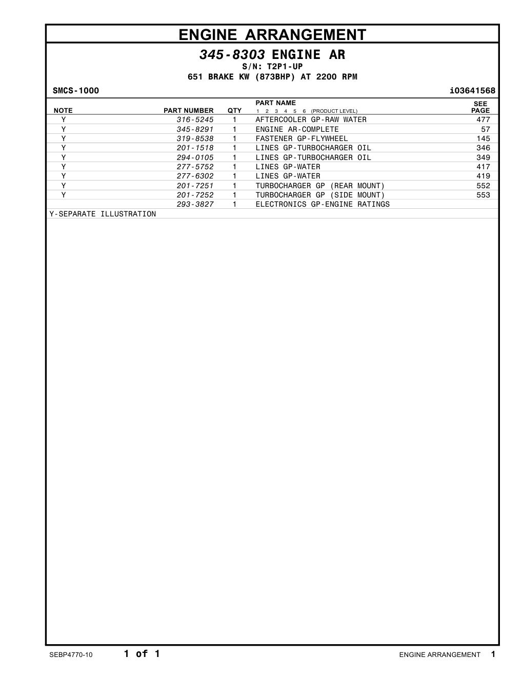 316-5245 - AFTERCOOLER GP-RAW WATER