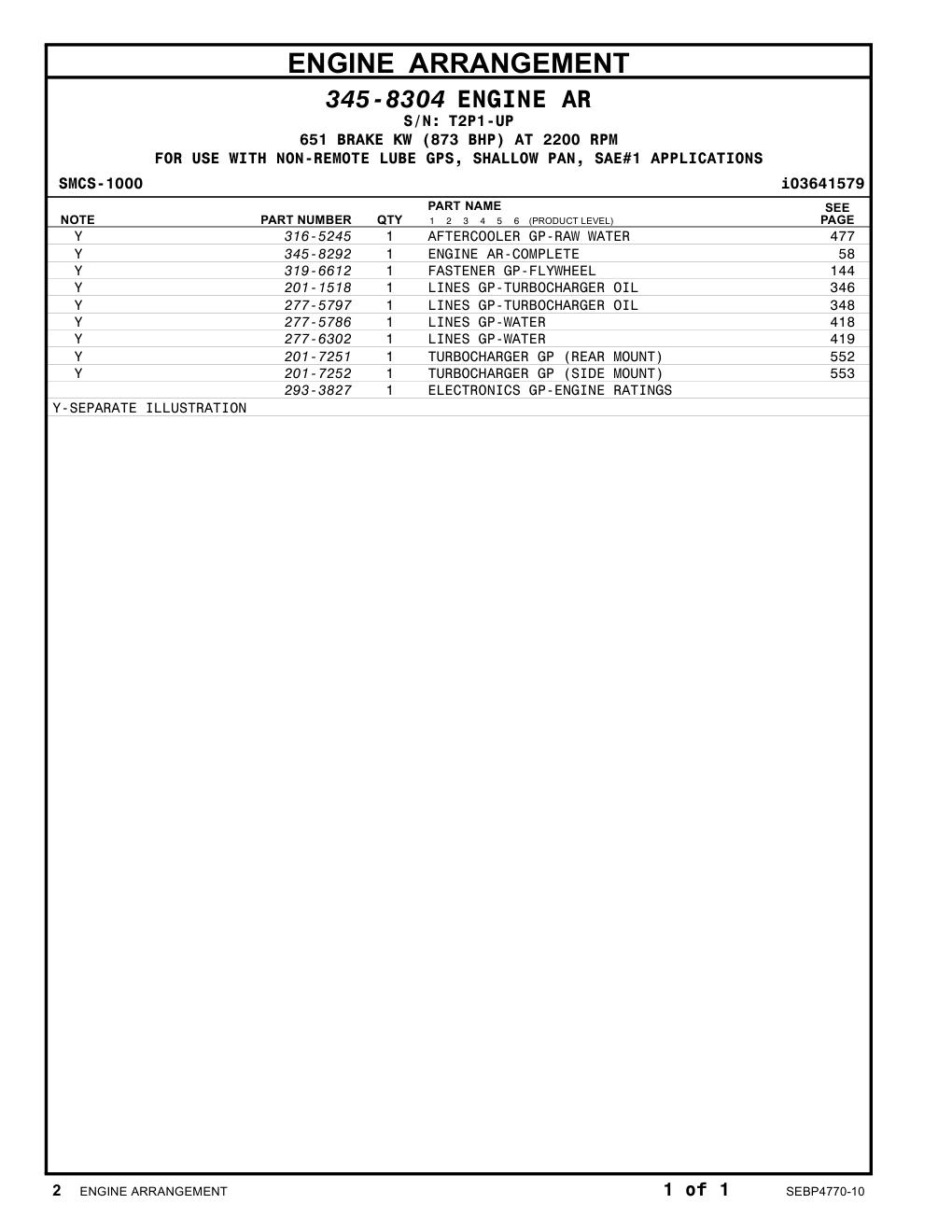 277-5797 - LINES GP-TURBOCHARGER OIL