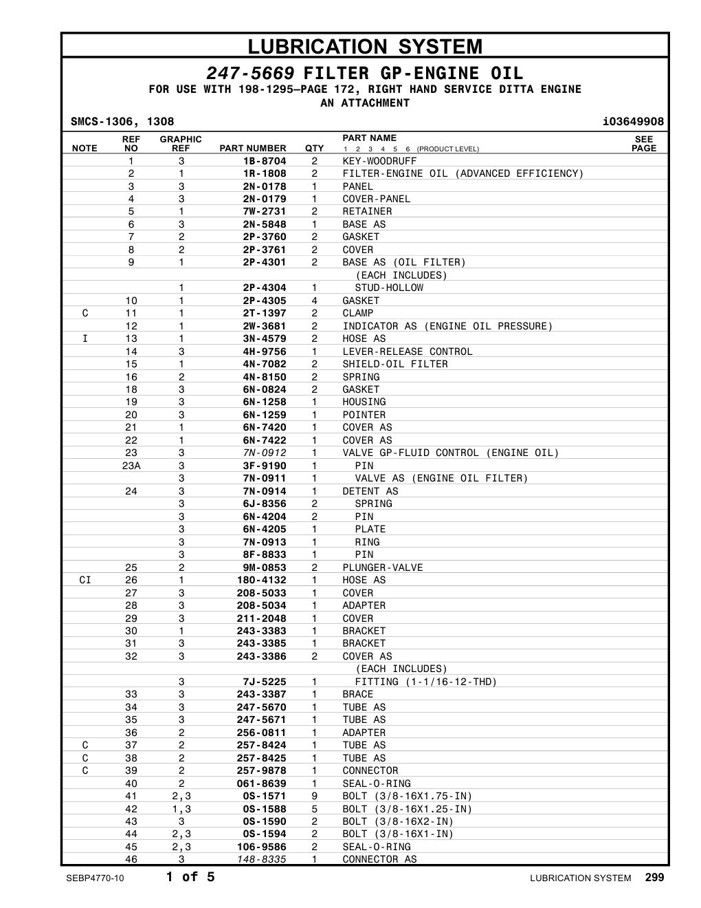 247-5670 TUBE AS CAT parts manual diagram