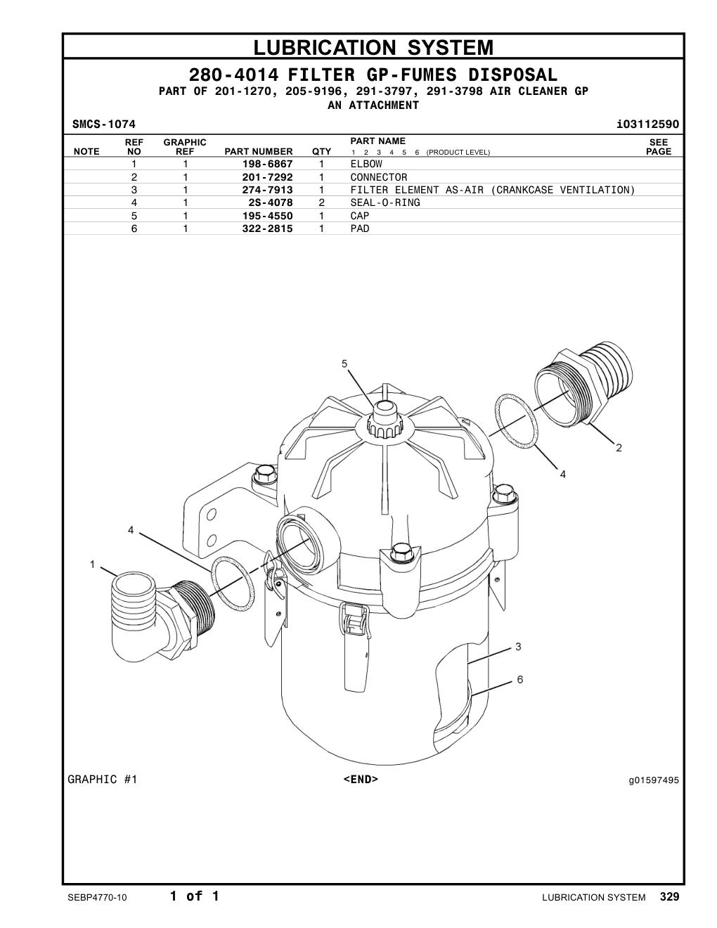 201-7292 CONNECTOR CAT parts manual diagram