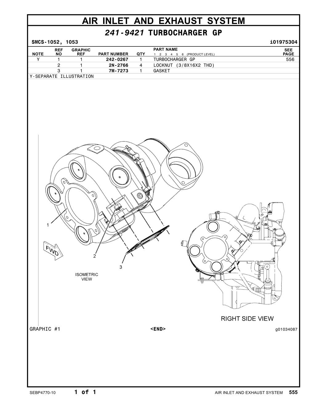 242-0267 - TURBOCHARGER GP