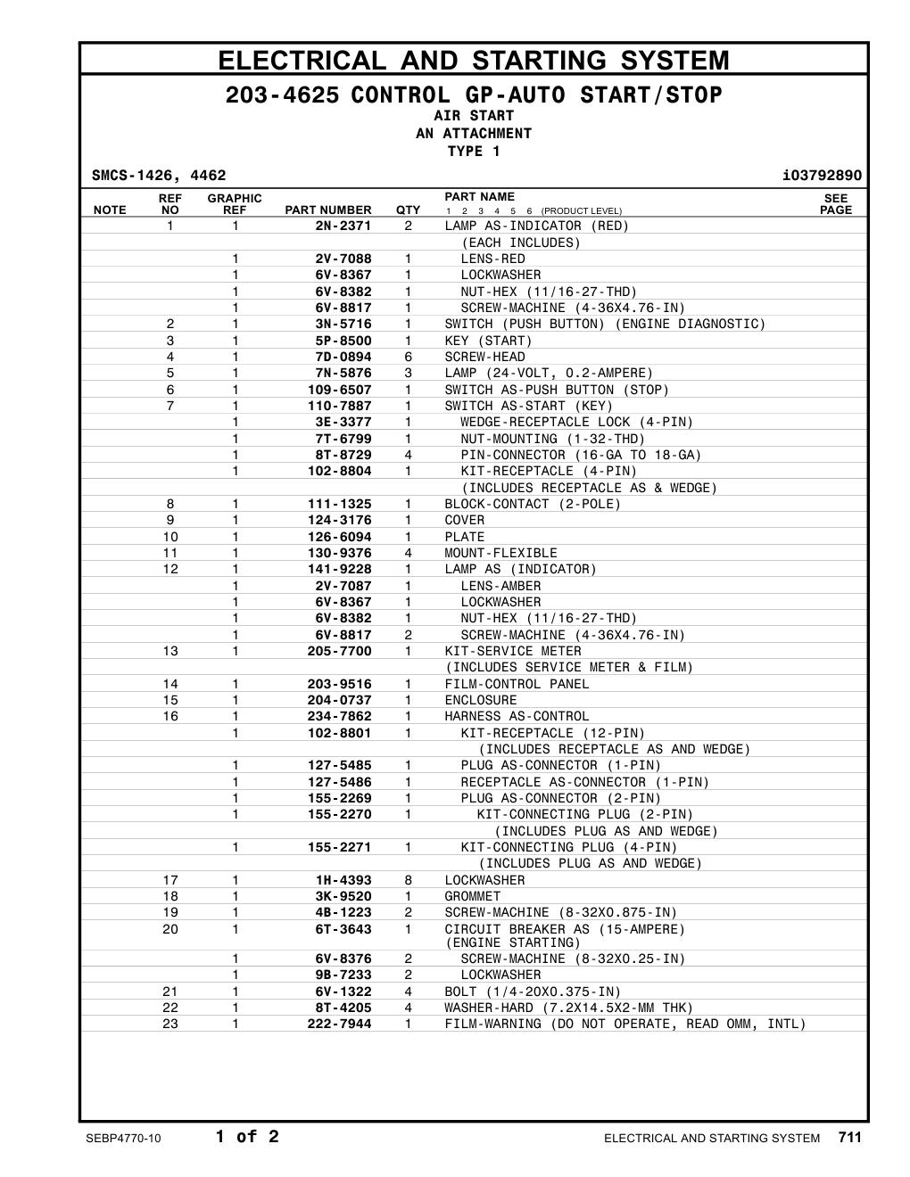 204-0737 ENCLOSURE CAT parts manual diagram