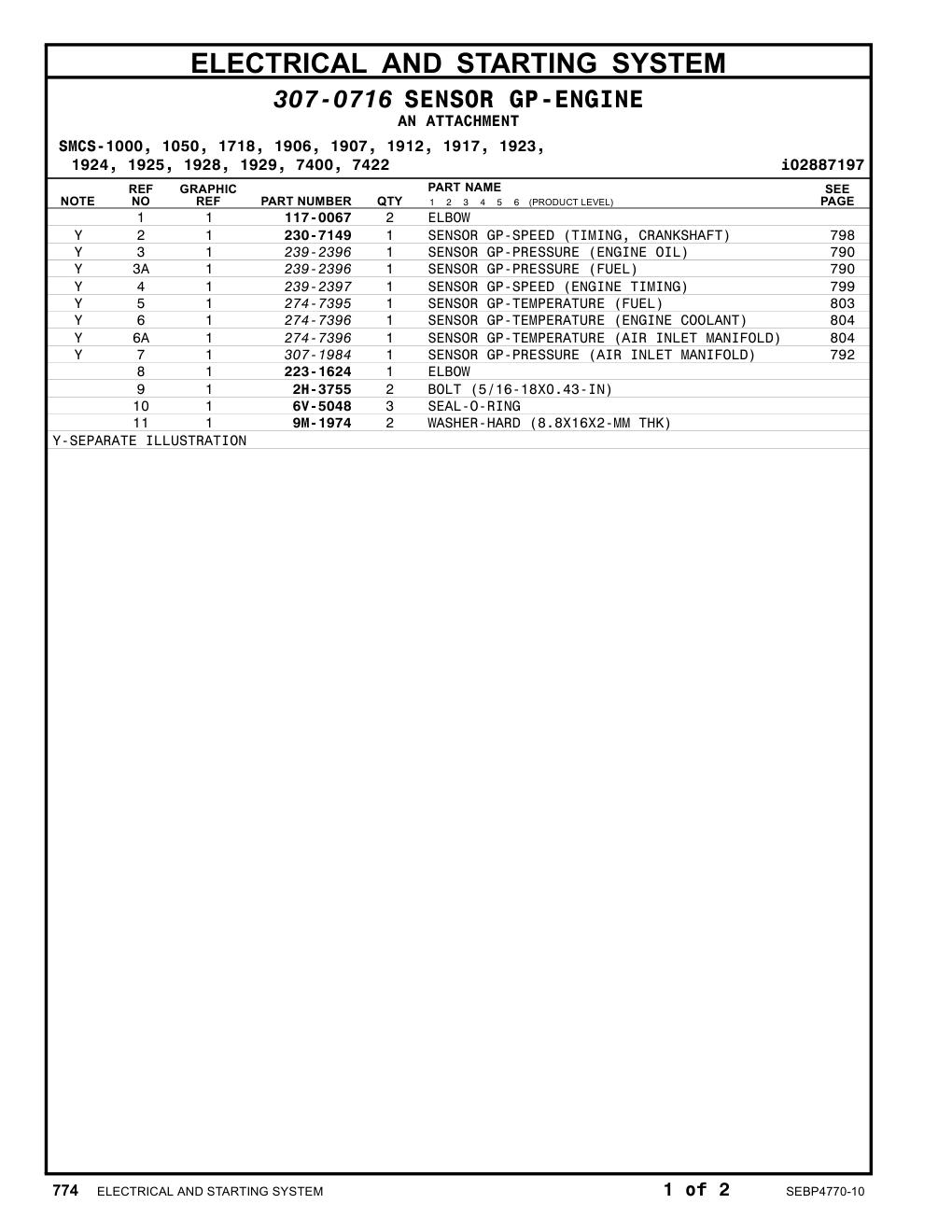 223-1624 ELBOW CAT parts manual diagram