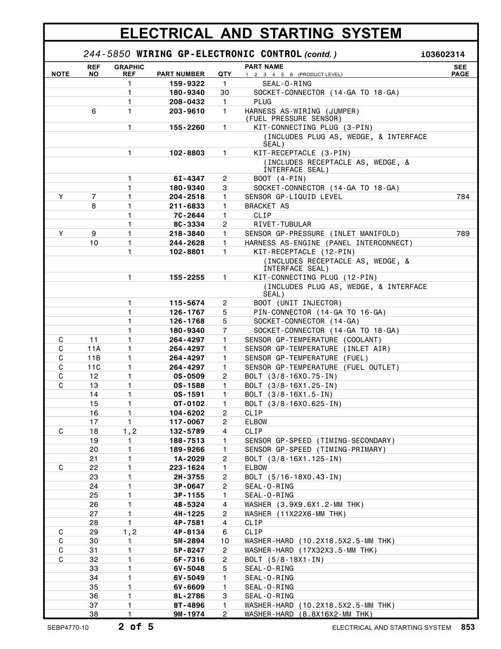 208-0432 PLUG CAT parts manual diagram