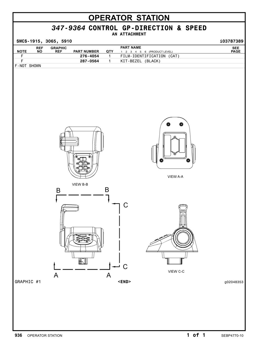 287-0564 - KIT-BEZEL (BLACK)