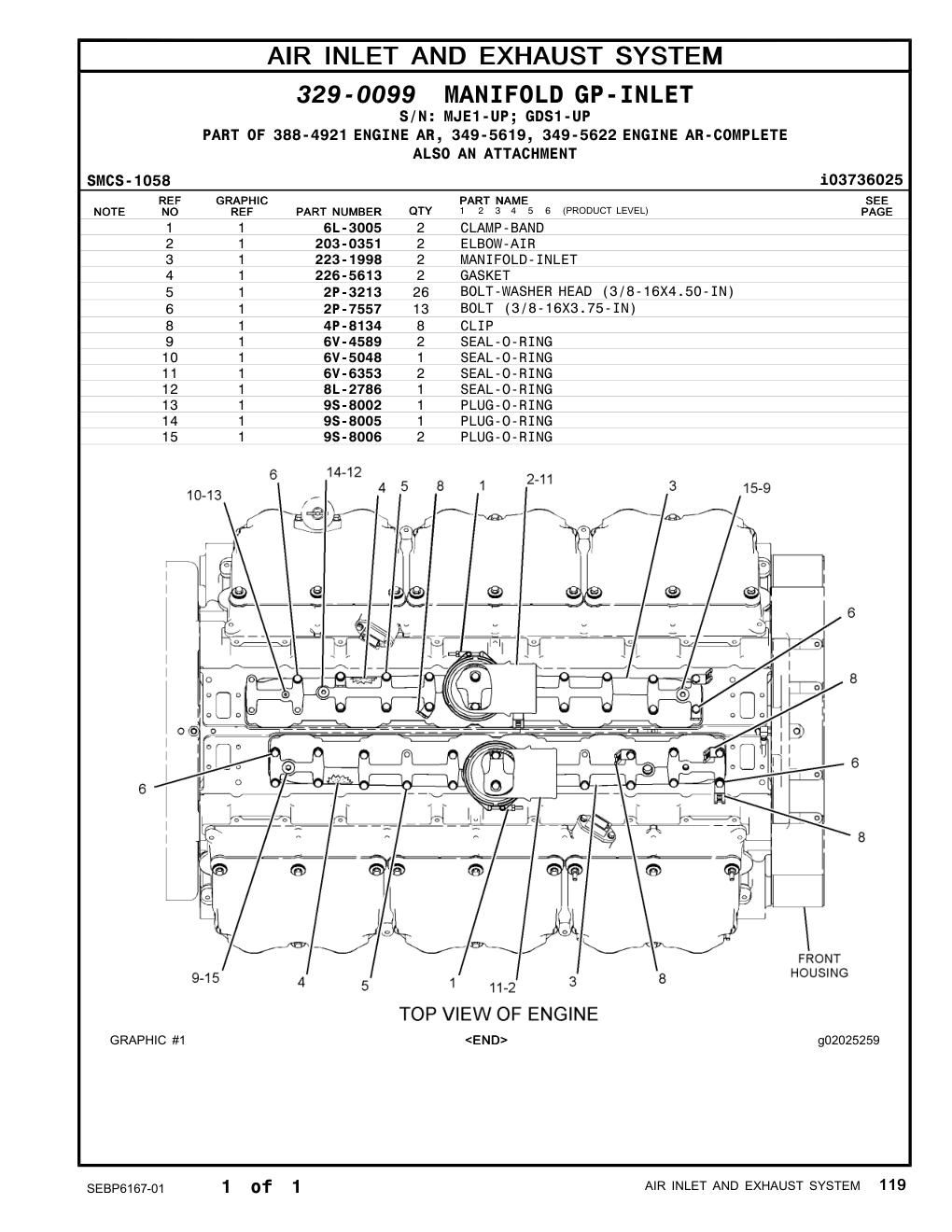 2P-7557 BOLT (3/8-16X3.75-IN) CAT parts manual diagram