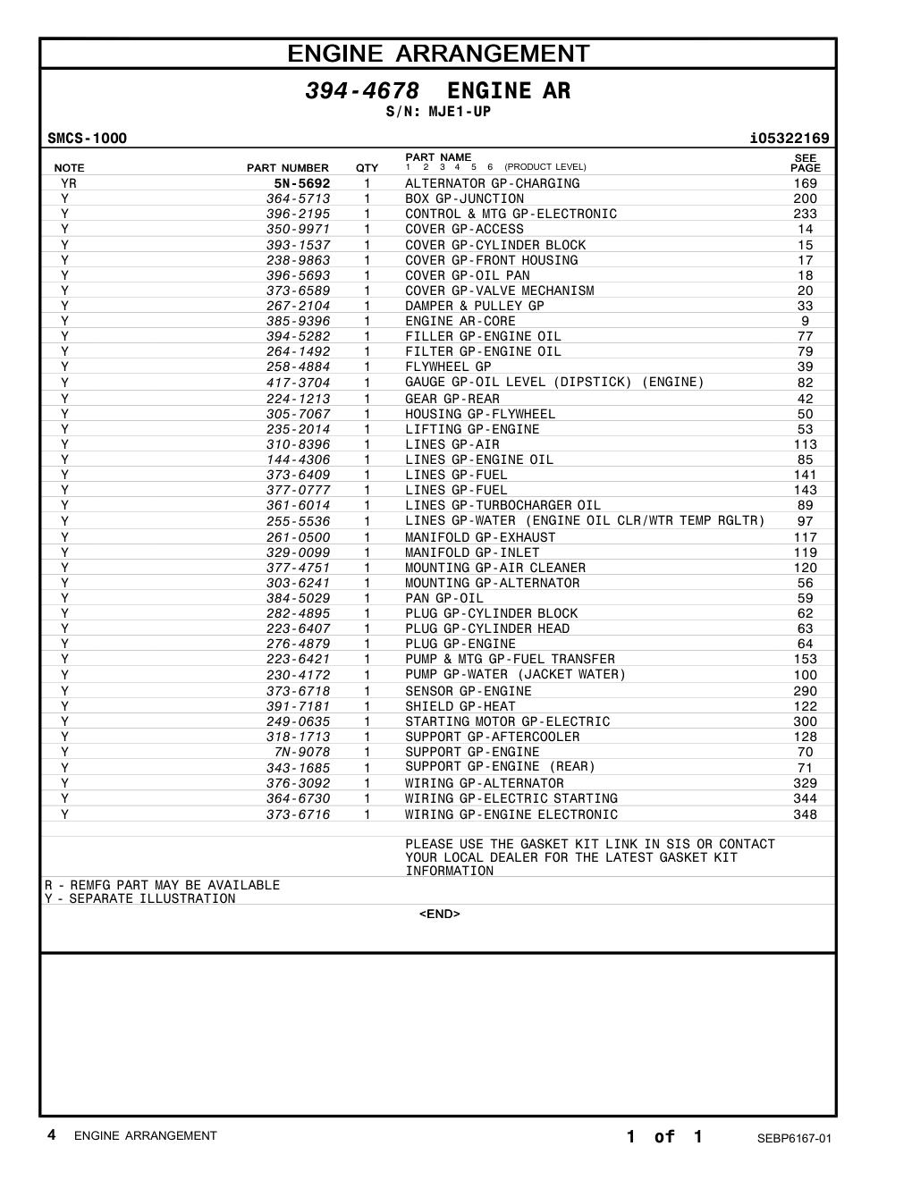 144-4306 - LINES GP-ENGINE OIL