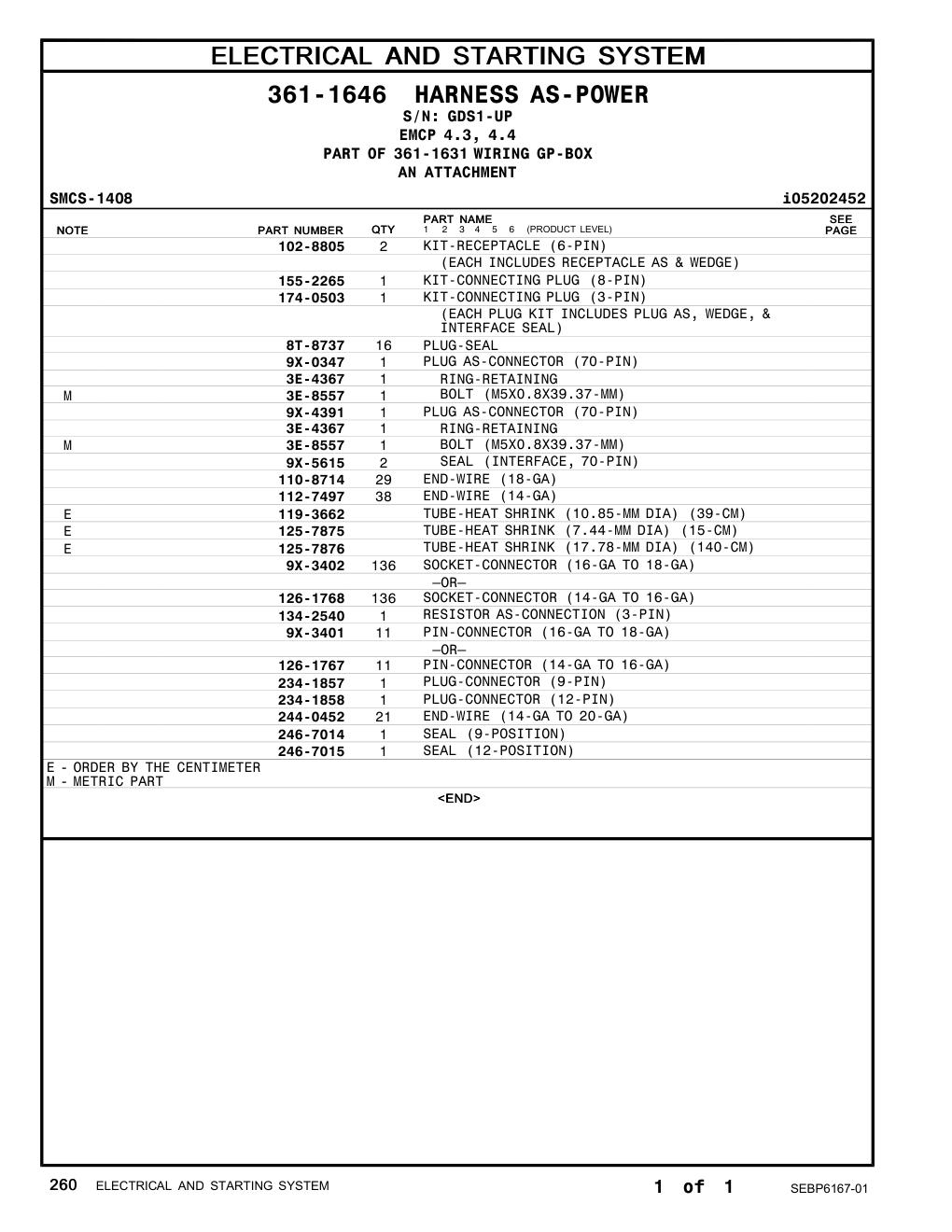 102-8805 - KIT-RECEPTACLE (6-PIN) (EACH INCLUDES RECEPTACLE AS & WEDGE) KIT-CONNECTING PLUG (8-PIN)