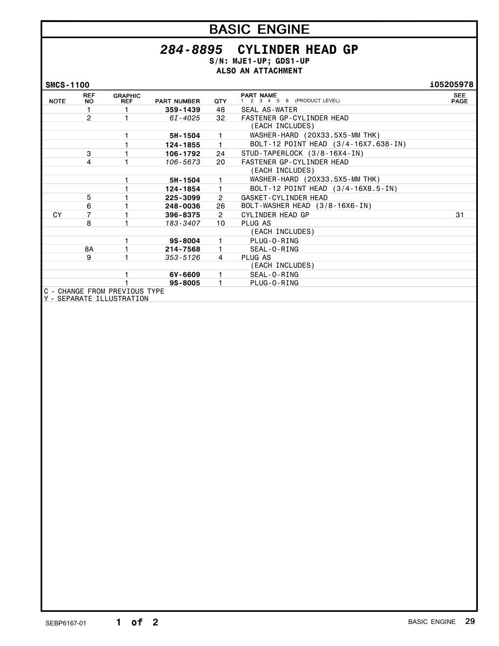 225-3099 GASKET-CYLINDER HEAD CAT parts manual diagram