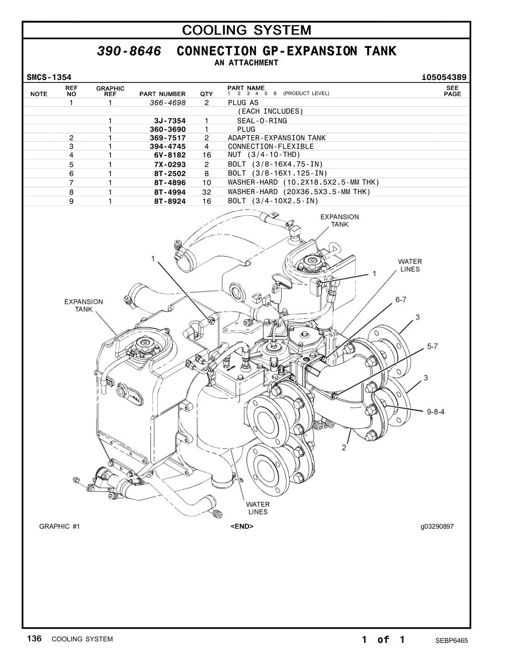 394-4745 CONNECTION-FLEXIBLE CAT parts manual diagram