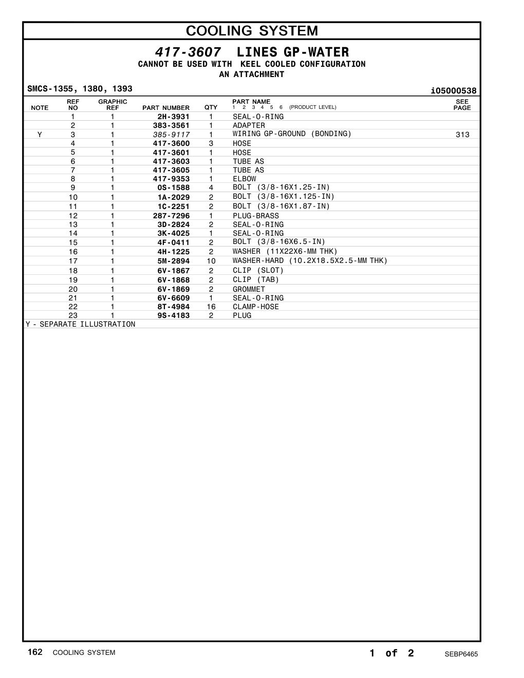 417-3601 HOSE CAT parts manual diagram