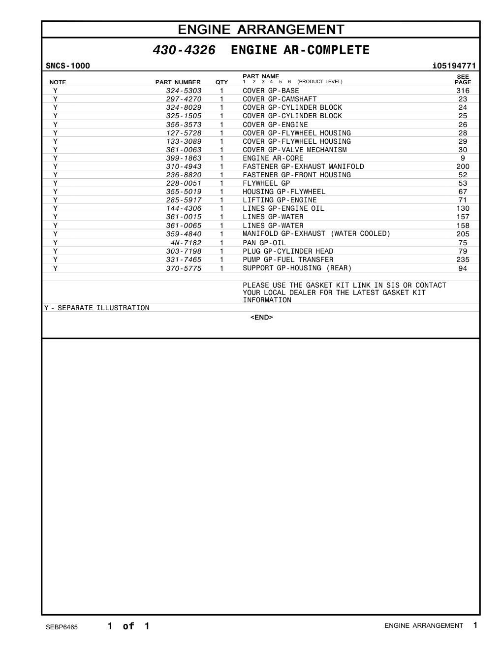 285-5917 - LIFTING GP-ENGINE