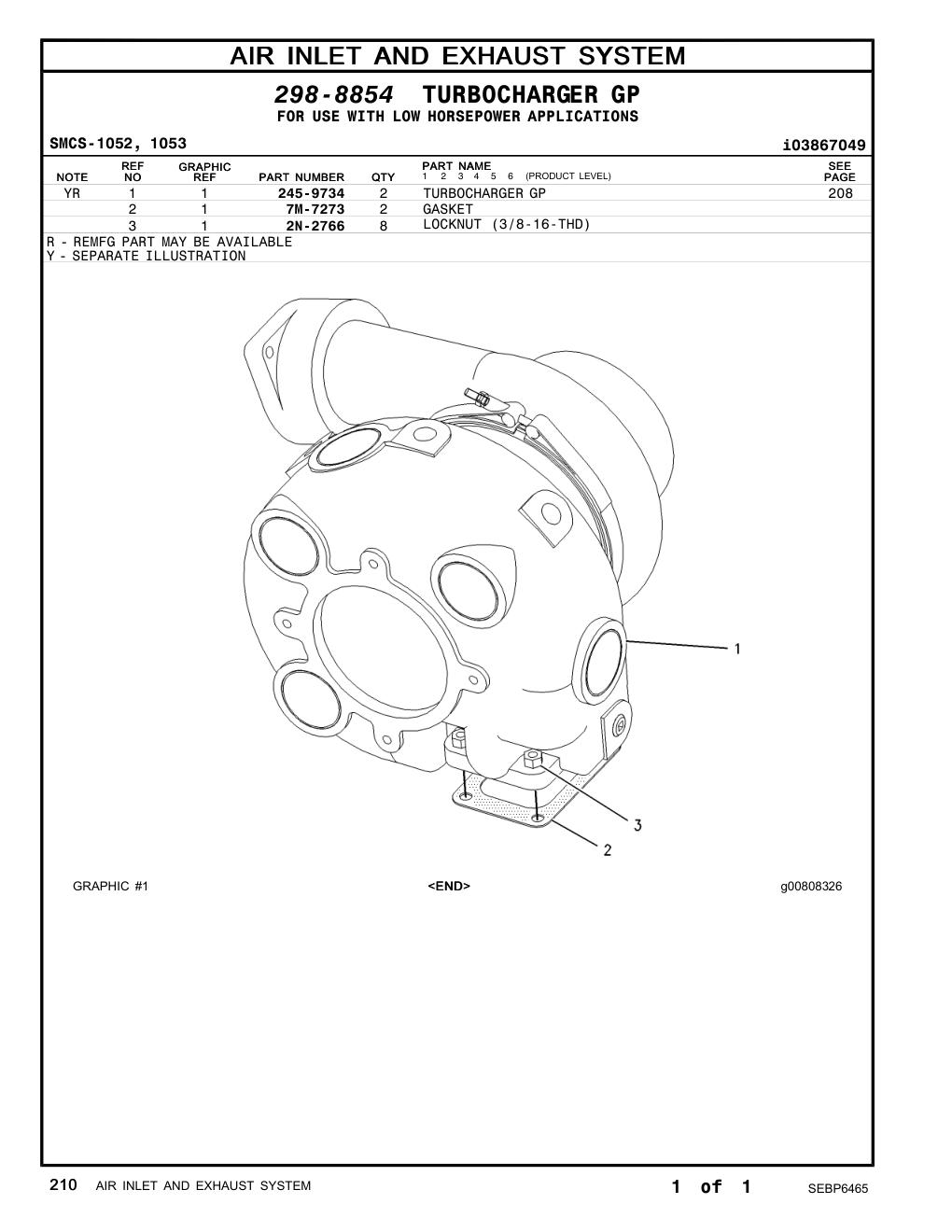 245-9734 - TURBOCHARGER GP