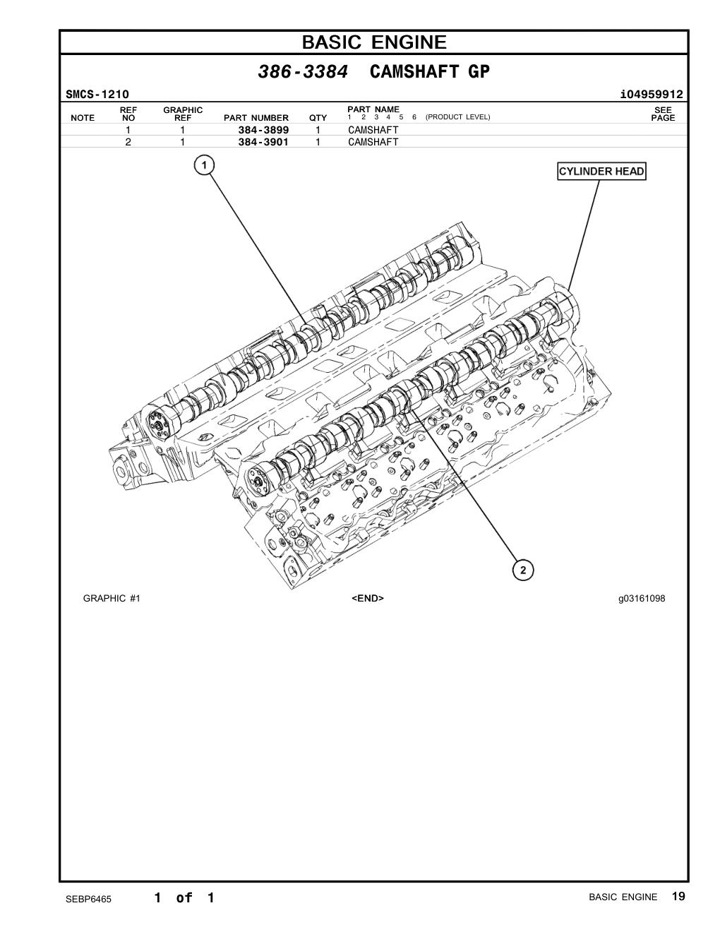 384-3899 - CAMSHAFT