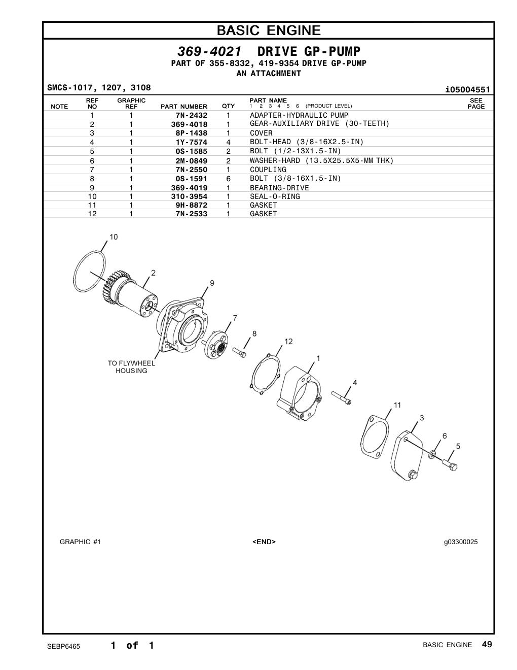 7N-2533 GASKET CAT parts manual diagram
