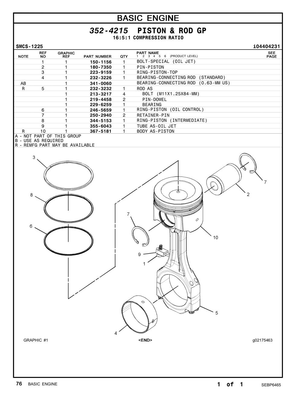 219-4458 PIN-DOWEL CAT parts manual diagram