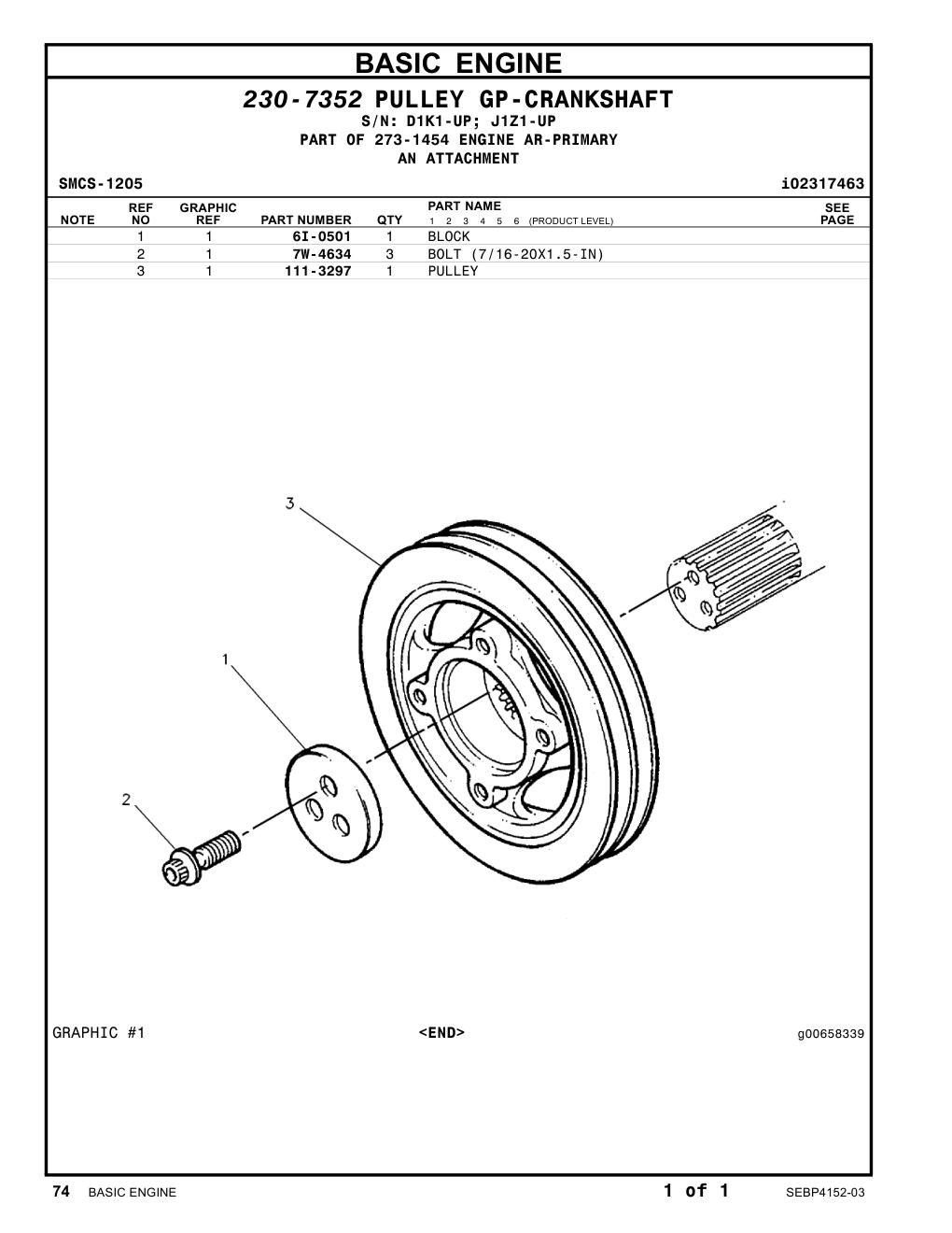 6I-0501 BLOCK CAT parts manual diagram