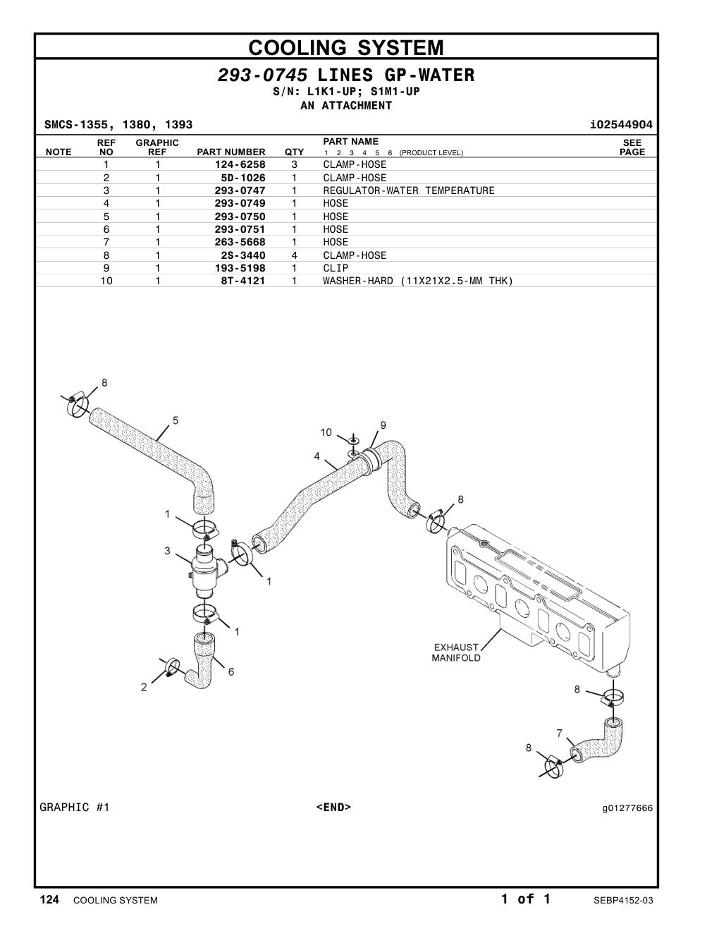 293-0747 REGULATOR-WATER TEMPERATURE CAT parts manual diagram