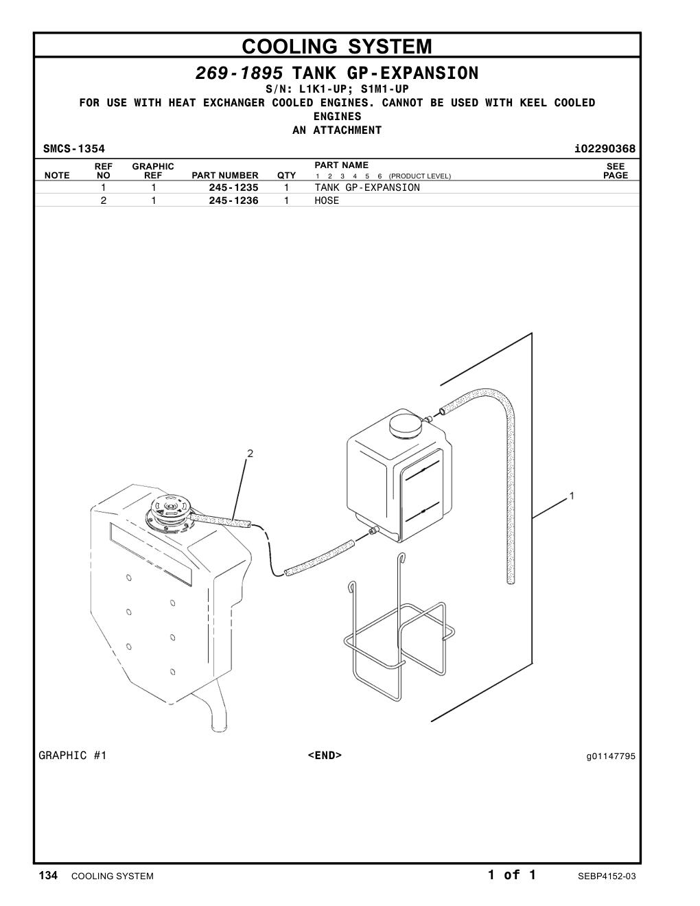 245-1236 HOSE CAT parts manual diagram