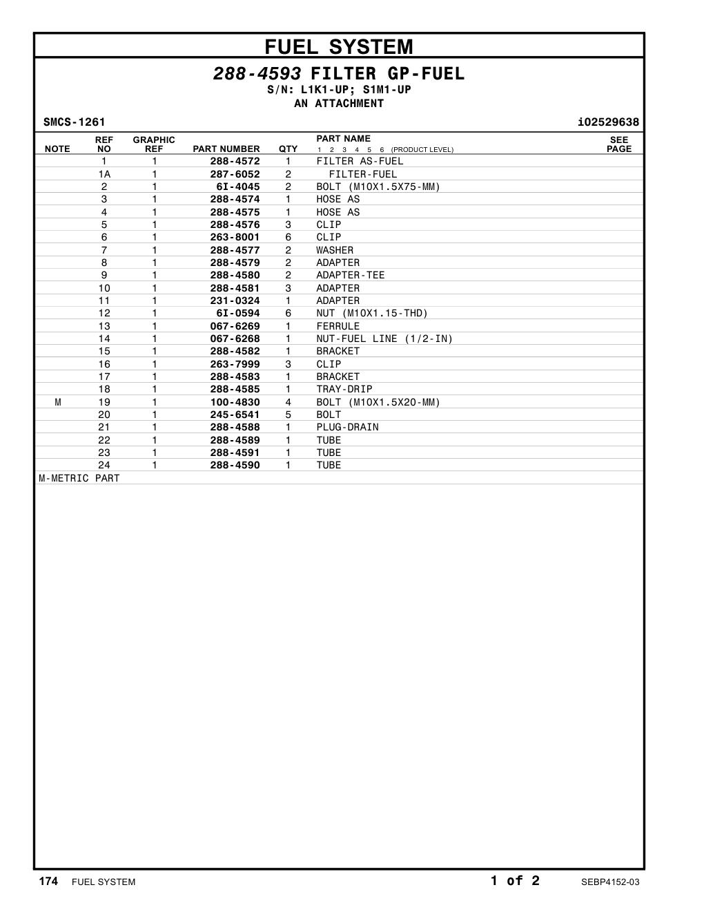288-4588 PLUG-DRAIN CAT parts manual diagram