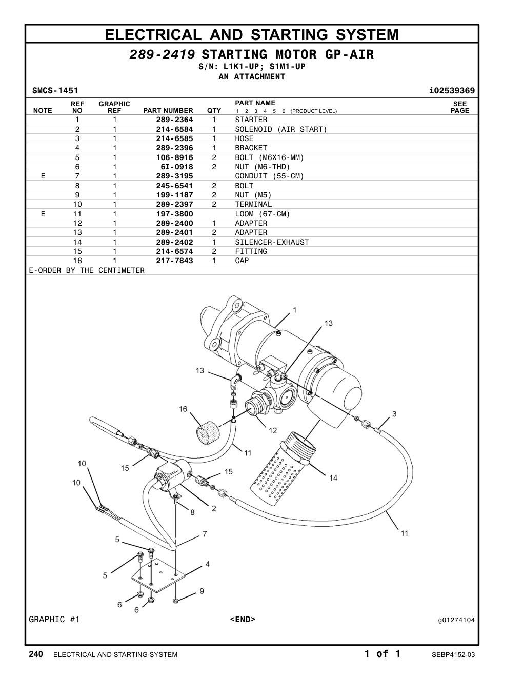 289-2397 TERMINAL CAT parts manual diagram