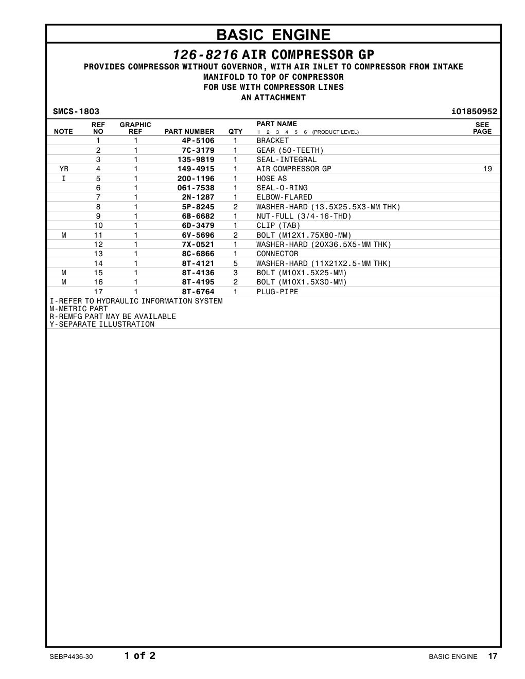 7C-3179 GEAR(50-TEETH) CAT parts manual diagram