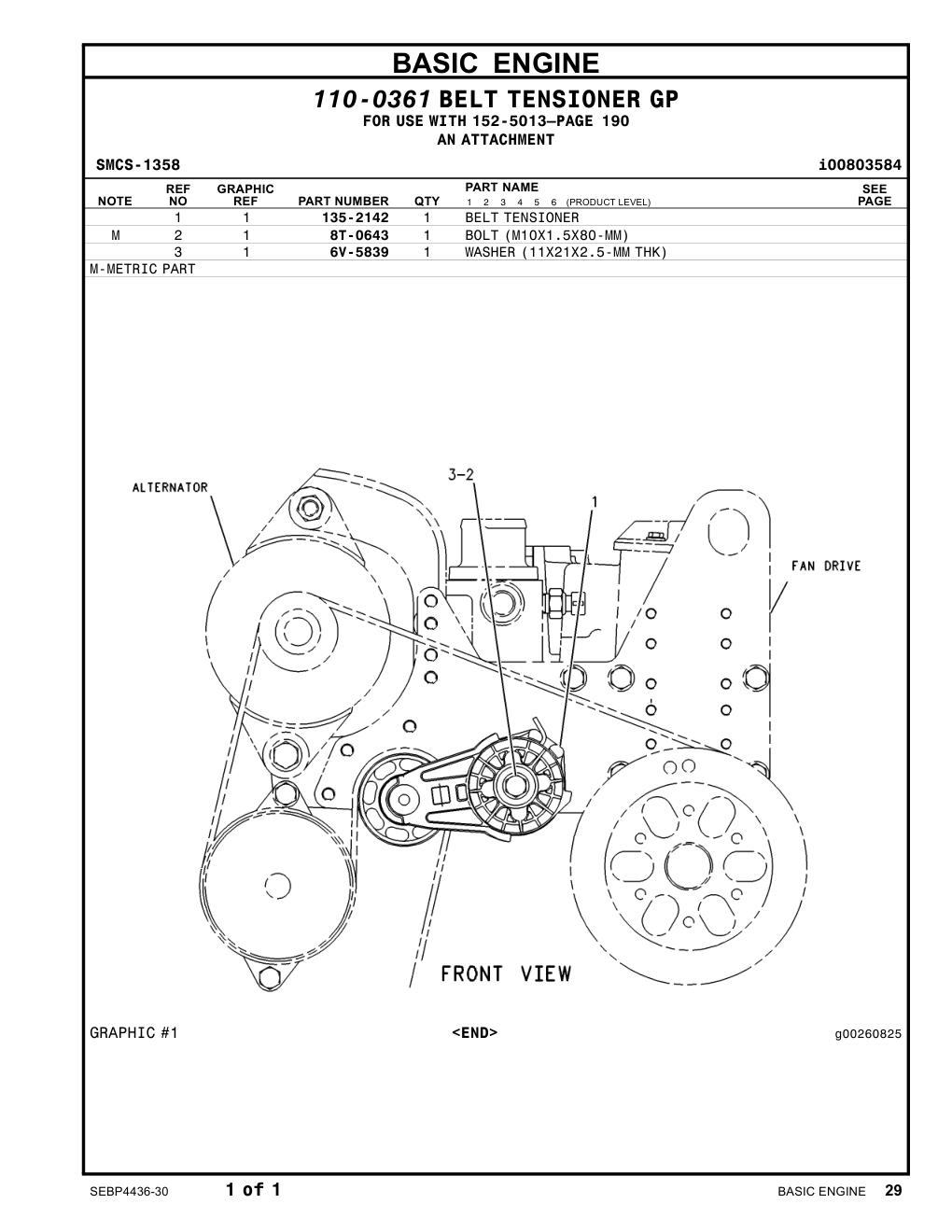 135-2142 - BELT TENSIONER (AUXILIARY DRIVE)