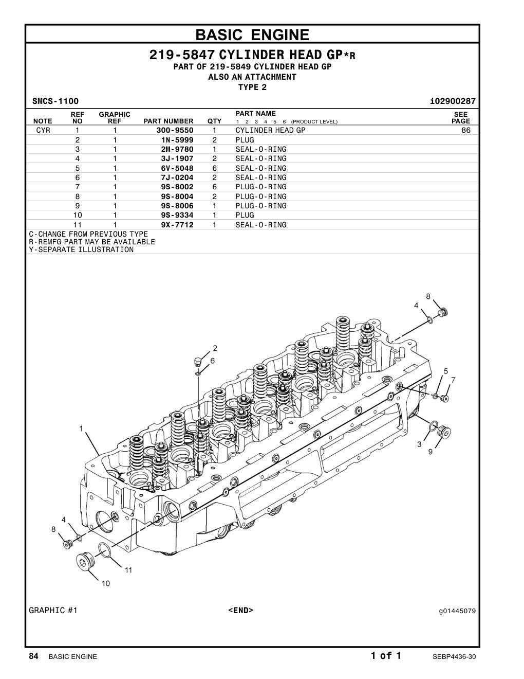 300-9550 - CYLINDER HEAD GP