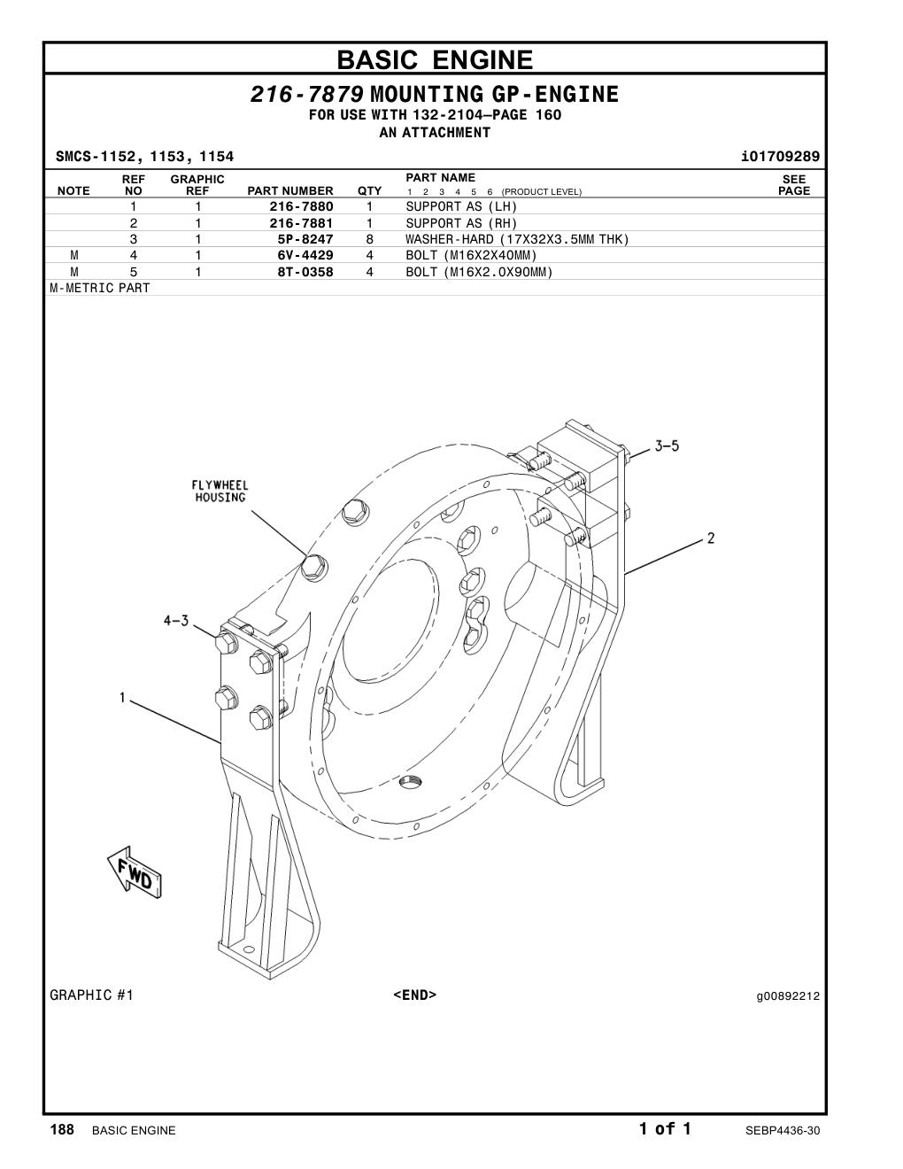 216-7880 SUPPORT AS(LH) CAT parts manual diagram
