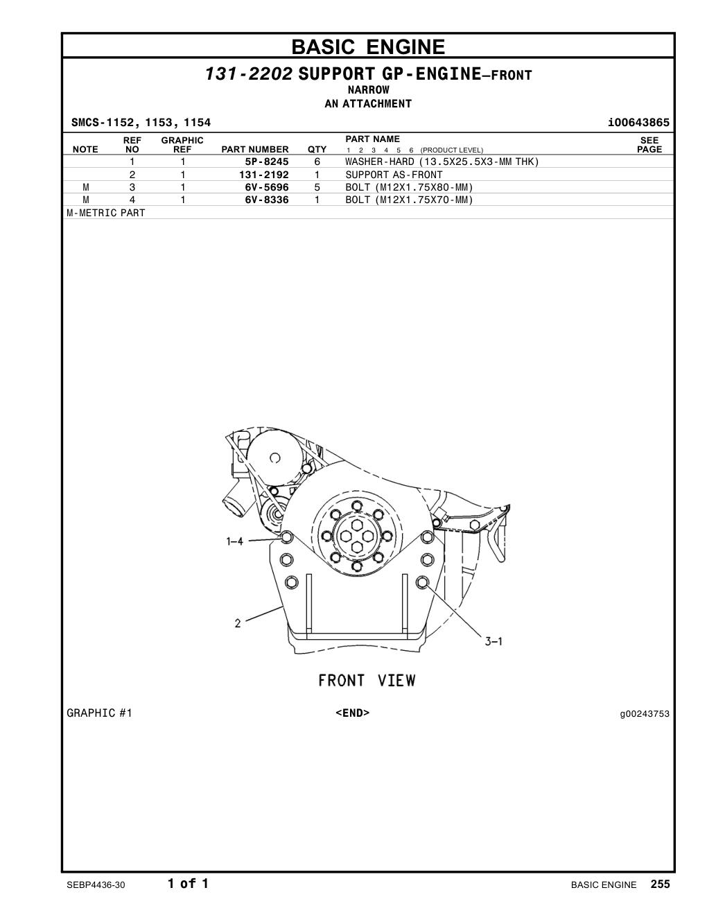 131-2192 - SUPPORT AS-FRONT