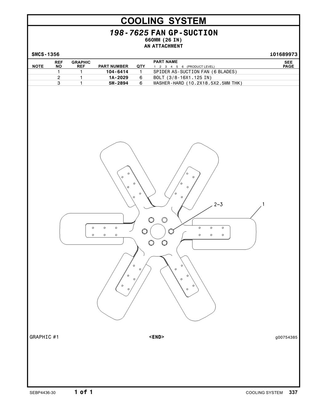 104-6414 - SPIDER AS-SUCTION FAN (6-BLADE)