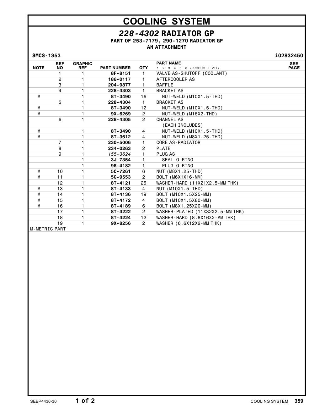 204-9877 BAFFLE CAT parts manual diagram