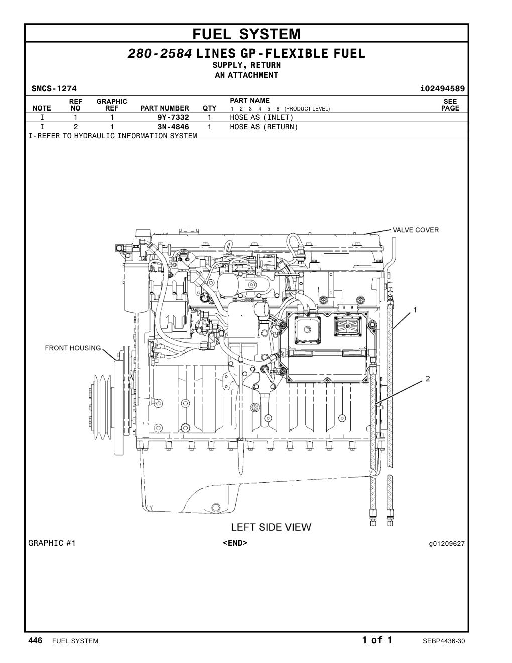9Y-7332 - HOSE AS (INLET)