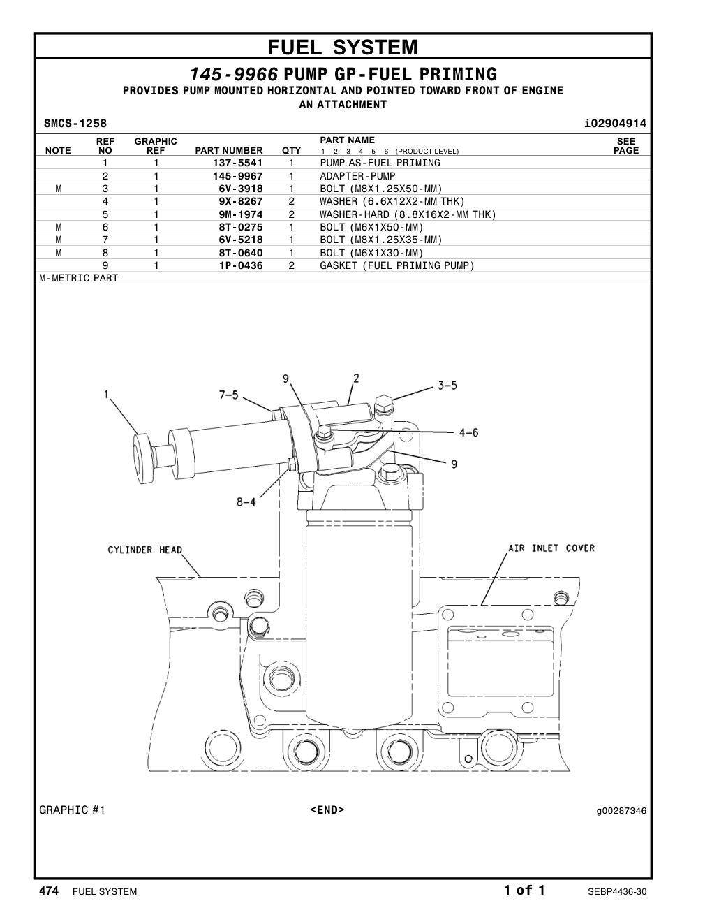 145-9967 - ADAPTER-PUMP