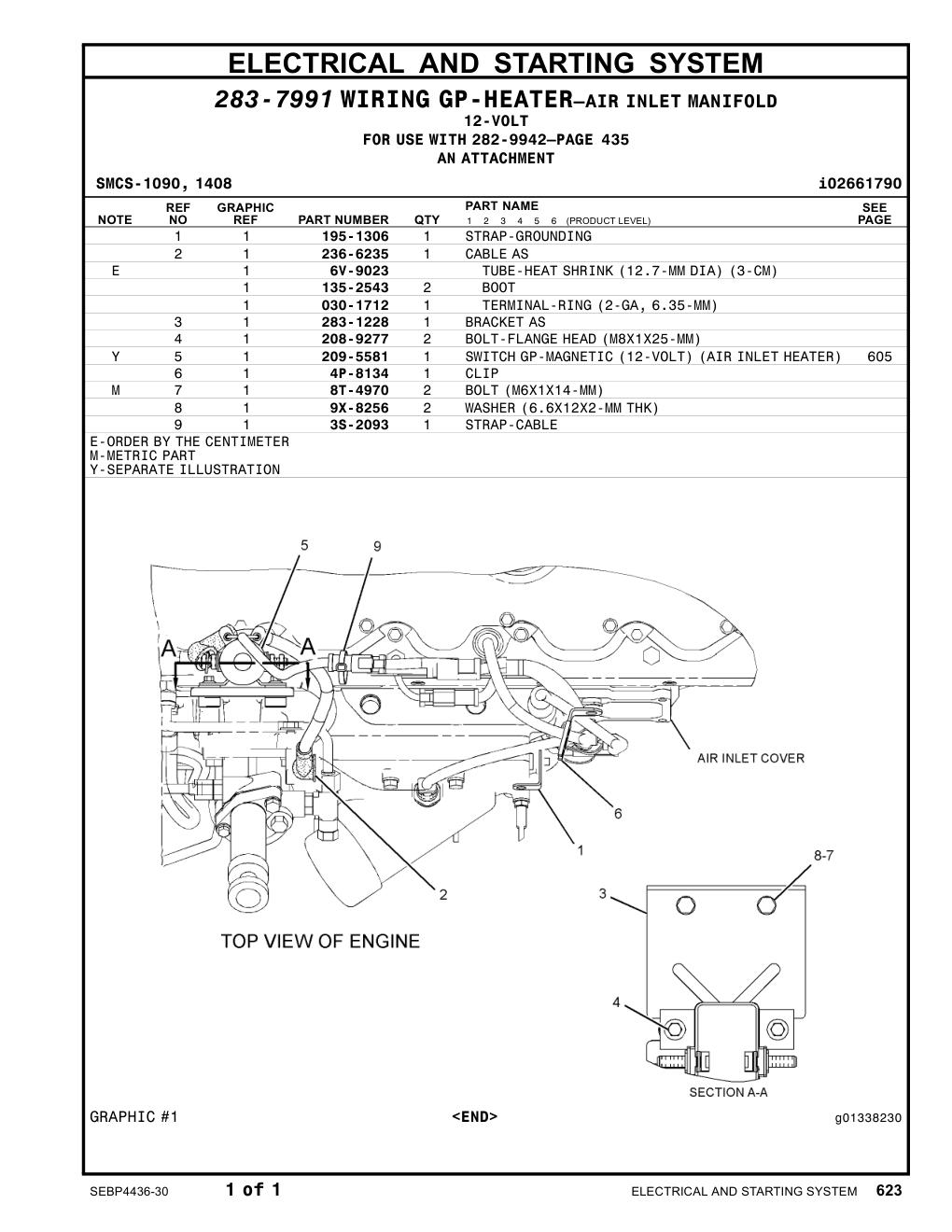 283-1228 BRACKET AS CAT parts manual diagram