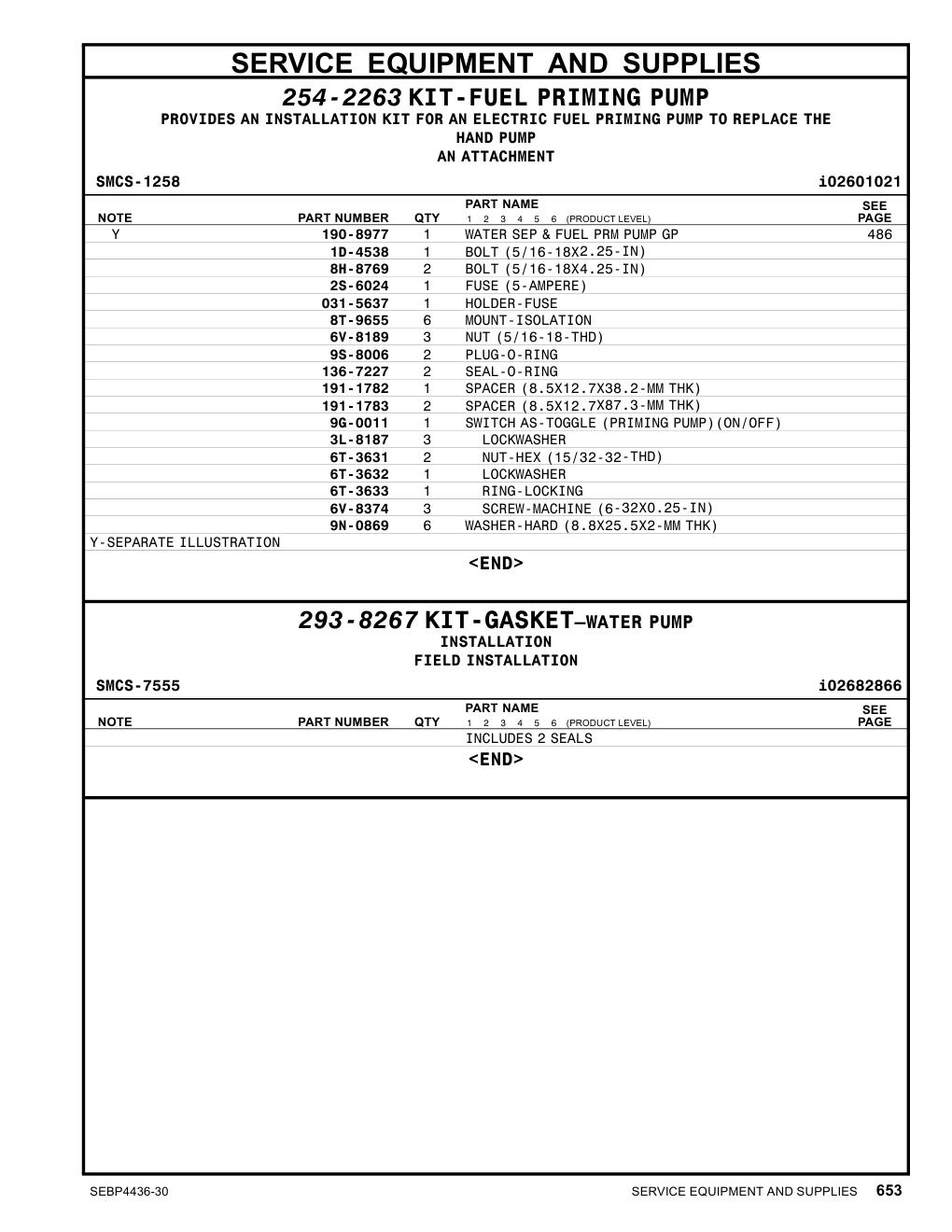 190-8977 - WATER SEP & FUEL PRM PUMP GP