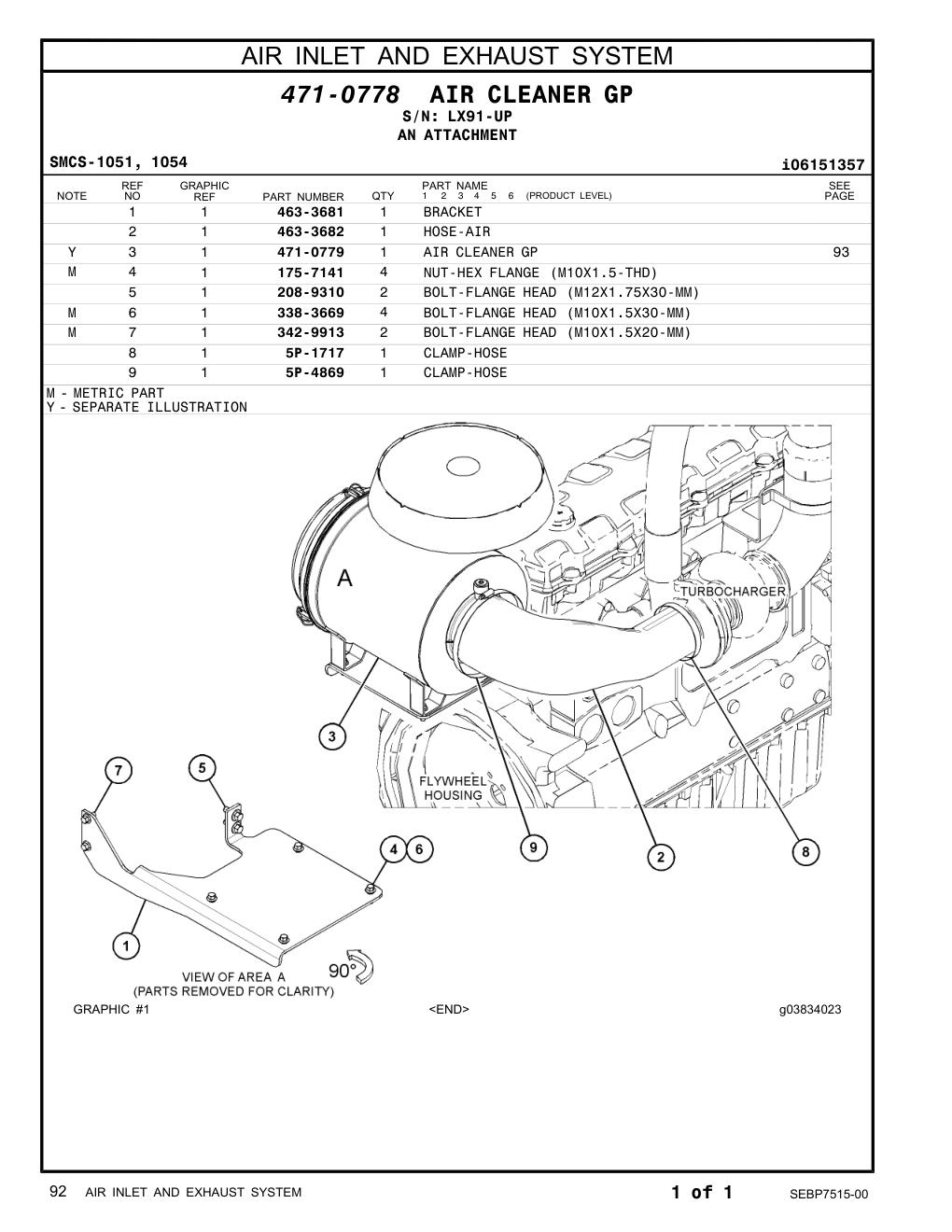 208-9310 BOLT-FLANGE HEAD (M12X1.75X30-MM) · S/N LX91-UP CAT parts manual diagram