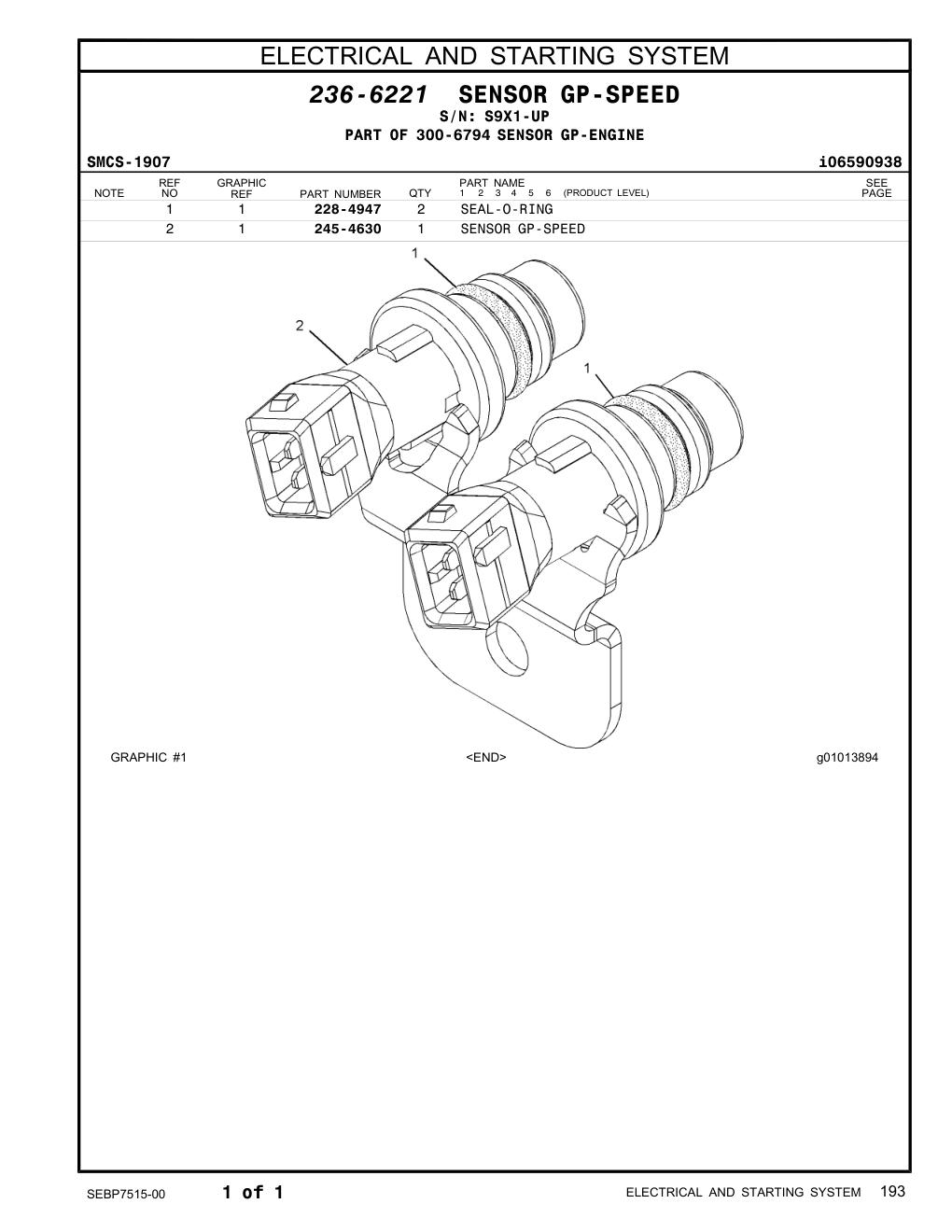 245-4630 - SENSOR GP-SPEED