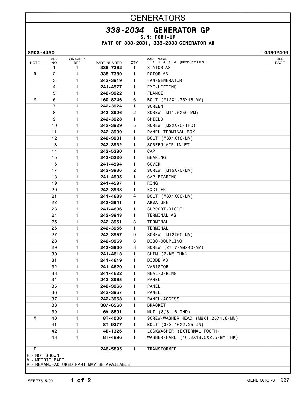 338-7362 - STATOR AS
