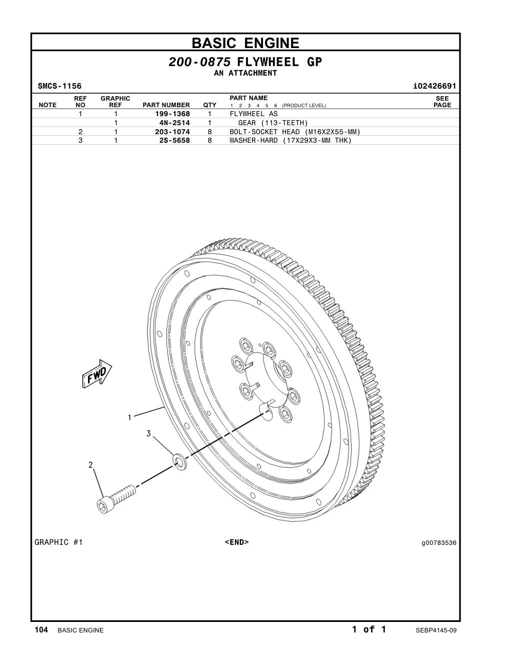 199-1368 - FLYWHEEL AS