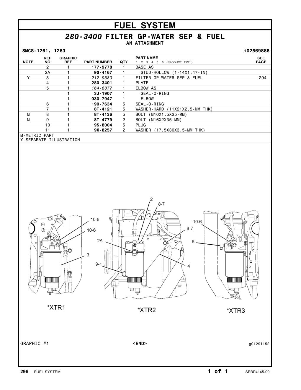 280-3401 PLATE CAT parts manual diagram