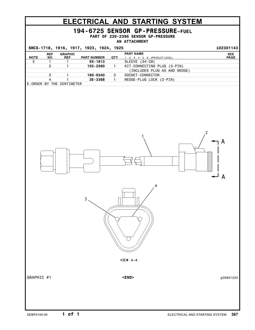 155-2260 - KIT-CONNECTING PLUG (3-PIN)