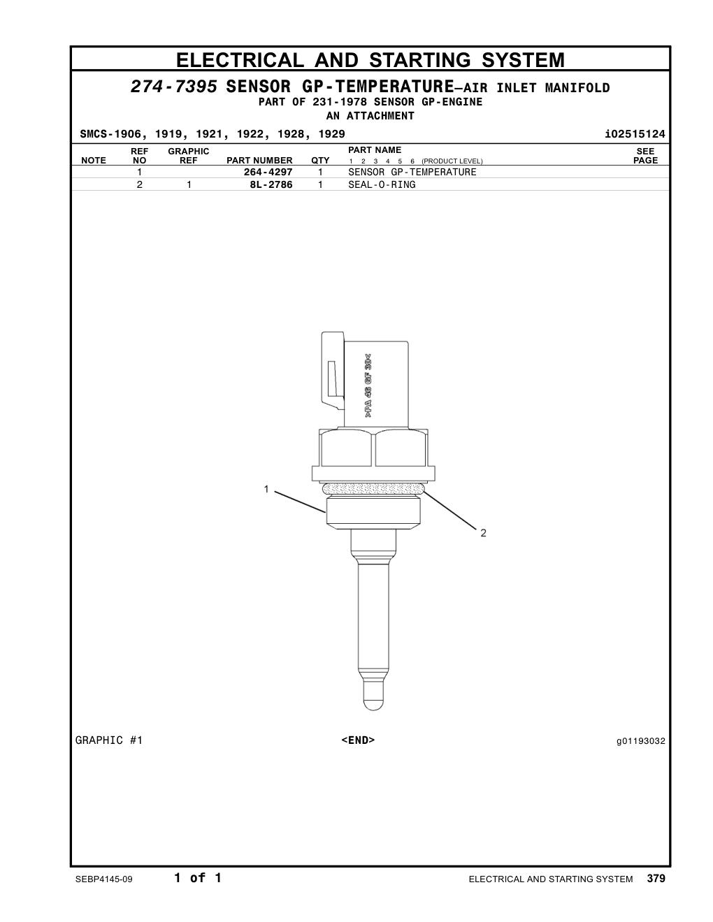 264-4297 - SENSOR GP-TEMPERATURE