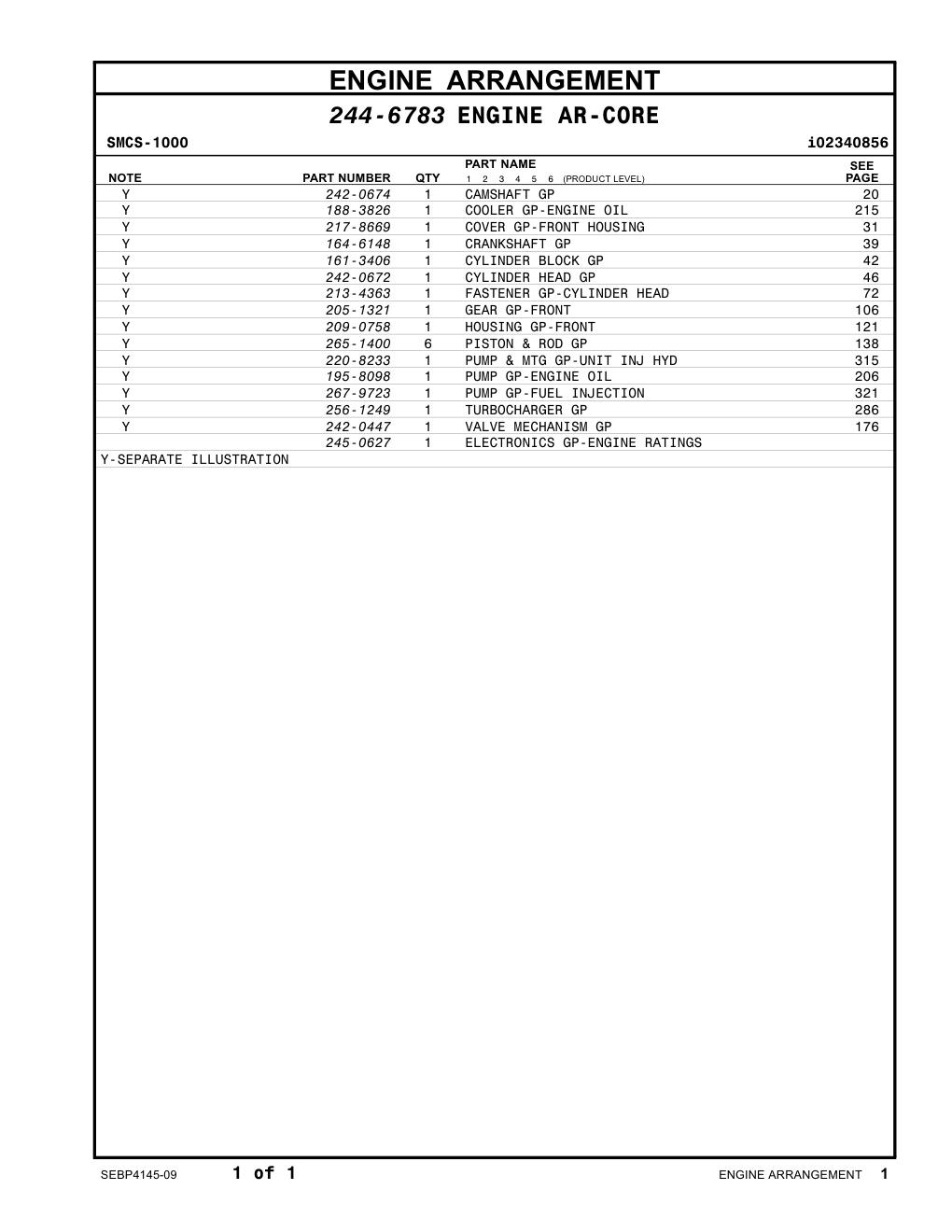 205-1321 - GEAR GP-FRONT