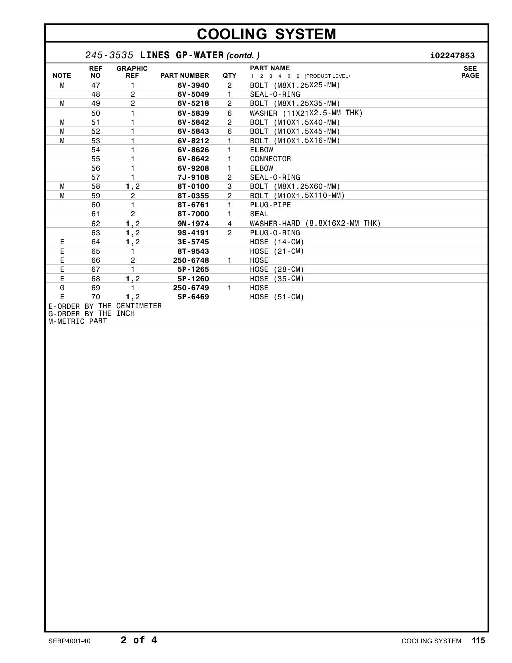 250-6748 HOSE CAT parts diagram